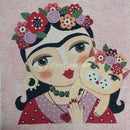 Pannello Gobelin Frida Kahlo Con Gatto-1