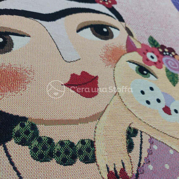 Pannello Gobelin Frida Kahlo Con Gatto