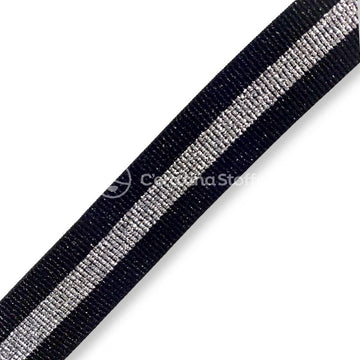 Acquista nero-argento Elastico Righe Lurex