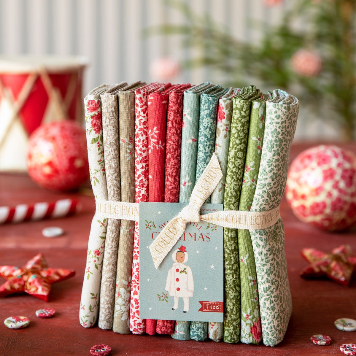 Tessuto Cotone Americano Tilda Merry Little Christmas Bundle Blenders - 0