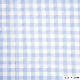 Acquista blu-giallo Tessuto Vichy Gingham