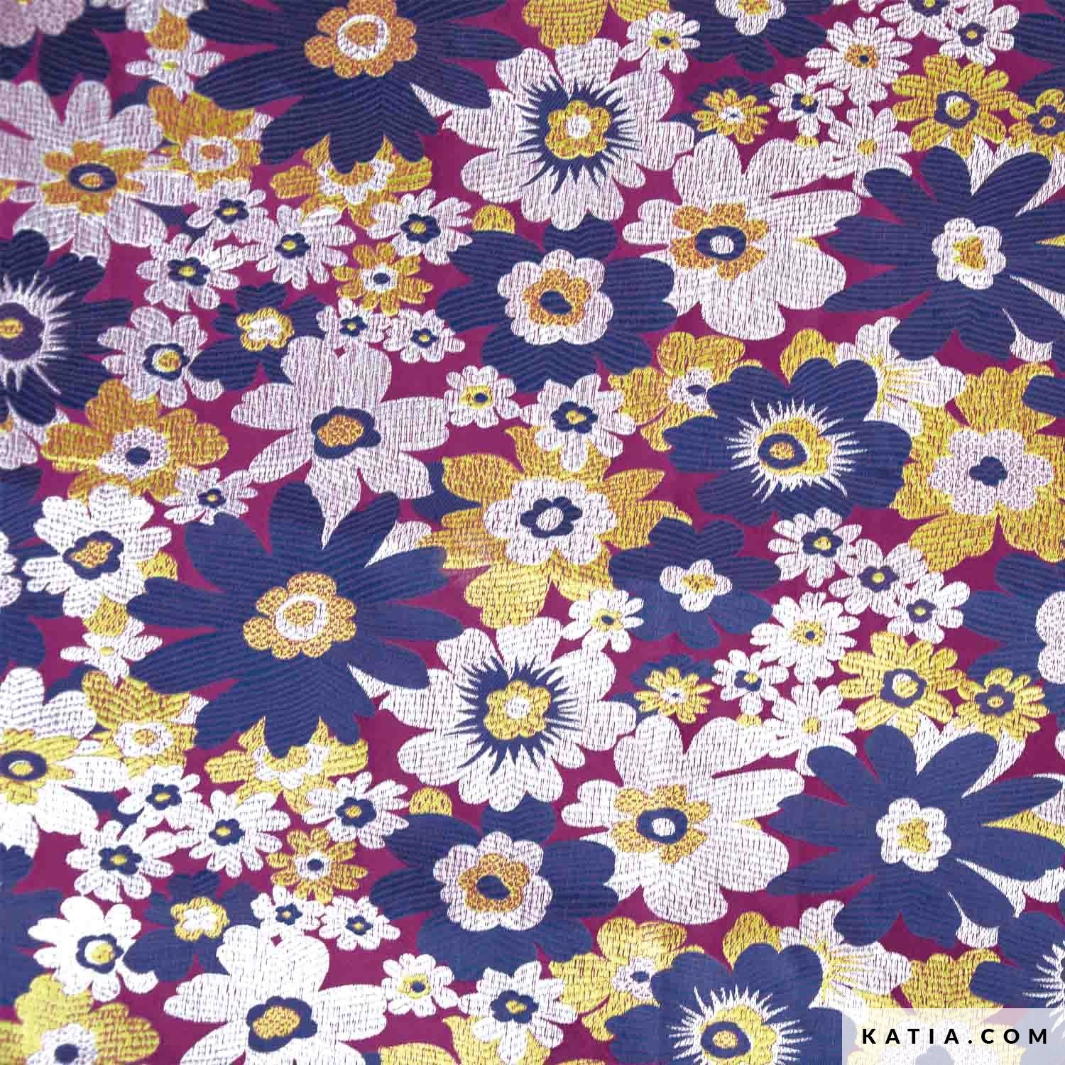 Acquista blue-purple Tessuto Broccato
