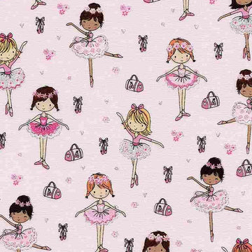Tessuto Cotone Americano Pretty in Pink Tiny Dancer Pink – Ballerinas