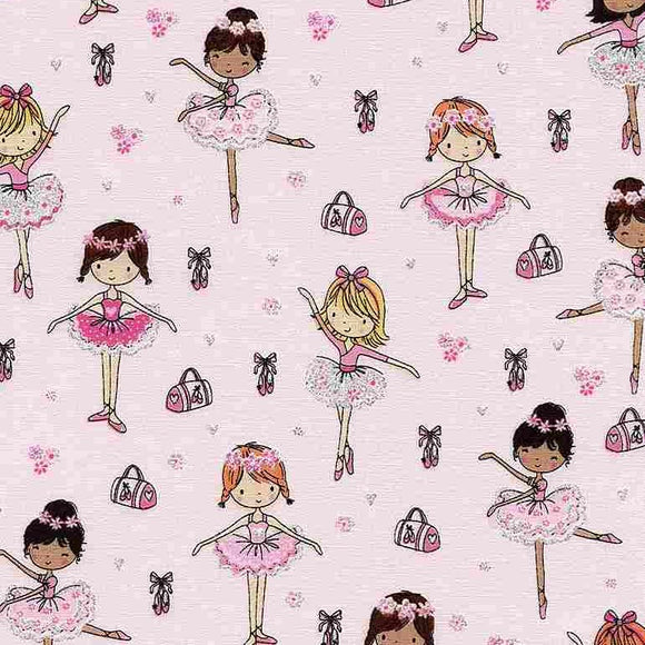 Tessuto Cotone Americano Pretty in Pink Tiny Dancer Pink – Ballerinas