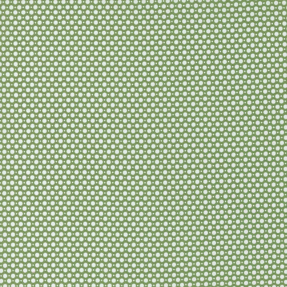 Tessuto Cotone Americano Emma Green Dots