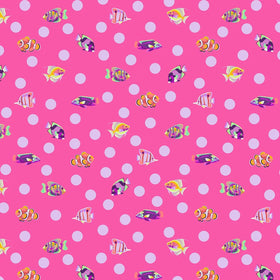 Tessuto Tula Pink Floral Reef Cotone Americano School Crossing