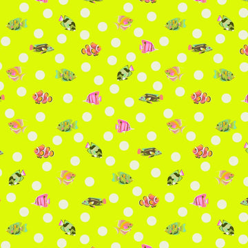 Acquista seagrass-giallo-lime Tessuto Tula Pink Floral Reef Cotone Americano School Crossing