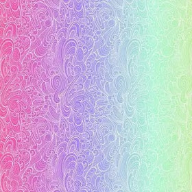Tessuto Tula Pink Floral Reef Cotone Americano Rip Tide
