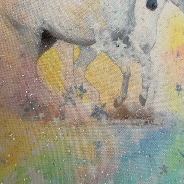 Tessuto Cotone Americano Unicorn & Stars - 0