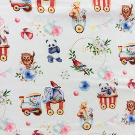 Tessuto Cotone Little Circus Parade – Circo e Animali
