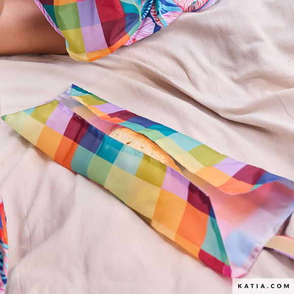 Tessuto Cover Fabric Print 50gr Multicolor Checks  Katia Fabrics