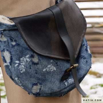 Tessuto Denim Roses - 0