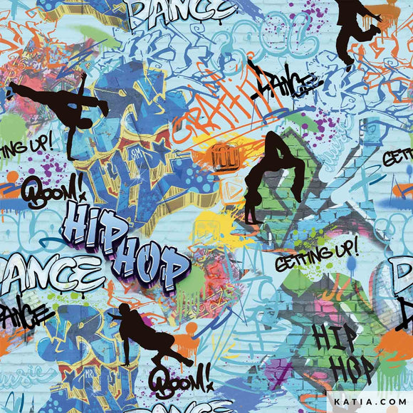 Tessuto Cotton Laminated PU Hip Hop Katia Fabrics