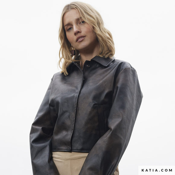 Tessuto Effetto Pelle Vegana Chester Black Coffee