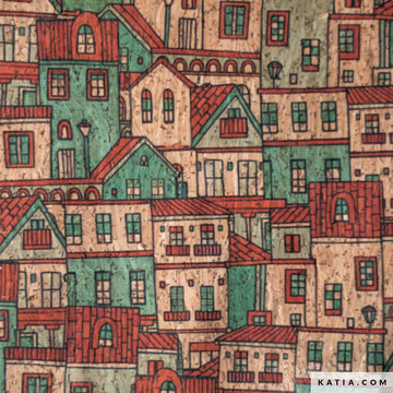 Tessuto Sughero Cork Print Urban
