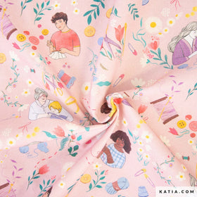 Tessuto Canvas Cotton 80Z Happy Handmade - 0