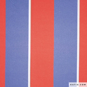 Acquista rosso-fragola-lavanda-naturale Tessuto Canvas Cotton 80Z Beach Stripes Katia Fabrics
