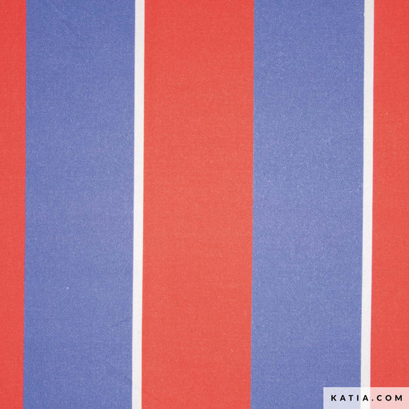 Tessuto Canvas Cotton 80Z Beach Stripes Katia Fabrics
