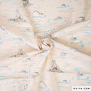Tessuto Popeline Cotone Sea Lion Love-2