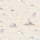 Tessuto Popeline Cotone Sea Lion Love-1