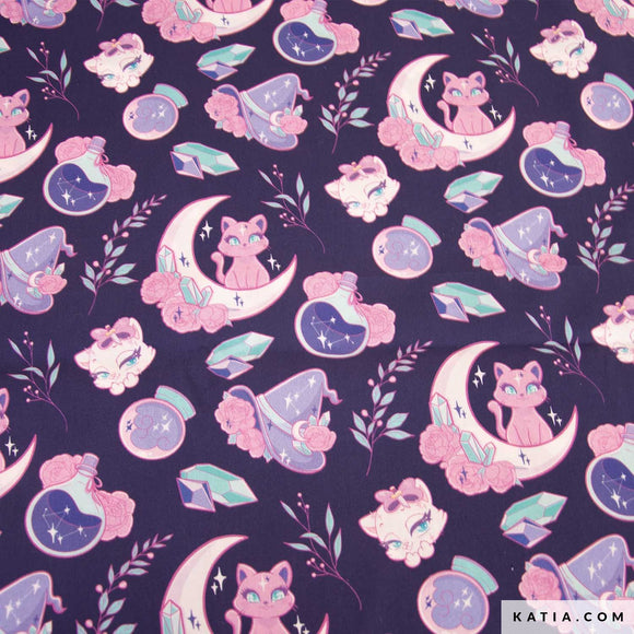 Tessuto Popeline Manga Halloween