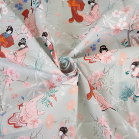 Tessuto Popeline Geisha Sakura - 0