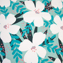 Tessuto Popeline Leggero Neon Pink Flower-1