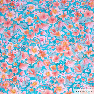 Tessuto Popeline Cotone Darwin Flora