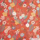 Tessuto Popeline Cotone Flowers Rights-1