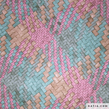 Acquista pastello Tessuto Zig Zag PU Leather Katia Fabrics