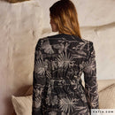 Tessuto Cotone Embroidery Voile Linen & Black-4
