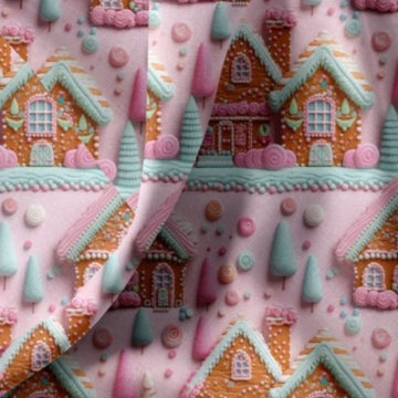 Tessuto Popeline Cotone 3D Gretel Casette Marzapane - 0