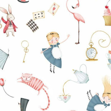 Tessuto Cotone Alice Meraviglie