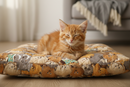 Tessuto Cotone Americano Cat Hair Don't Care - Ochre-4