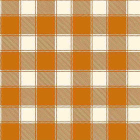 Tessuto Scozzese Arancione Cotone Americano