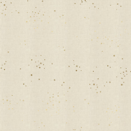 Tessuto Cotone Americano Basics Freckles - Twinkle Unbleached Metallic