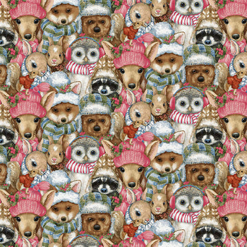 Tessuto Cotone Americano Magical Menagerie Packed Critters