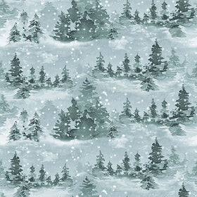 Tessuto Cotone Americano Magical Menagerie Winter Wonderland