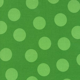 Tessuto Merry & Bright Pois Verdi Cotone Americano