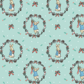 Tessuto Natale Peter Rabbit Cotone Americano