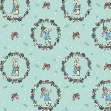 Tessuto Natale Peter Rabbit Cotone Americano