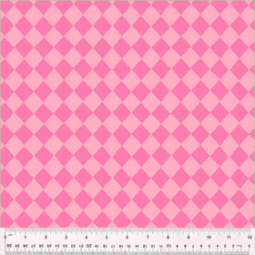 Tessuto Cotone Americano Harlequin Pink – Rombi Rosa