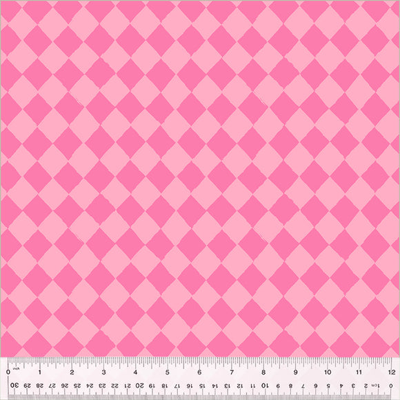 Tessuto Cotone Americano Harlequin Pink – Rombi Rosa