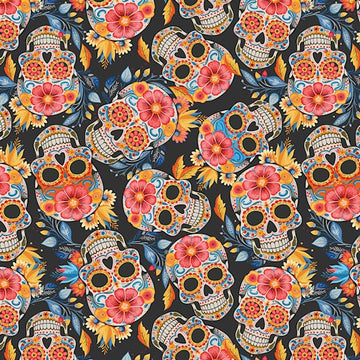 Tessuto Cotone Americano Calavera