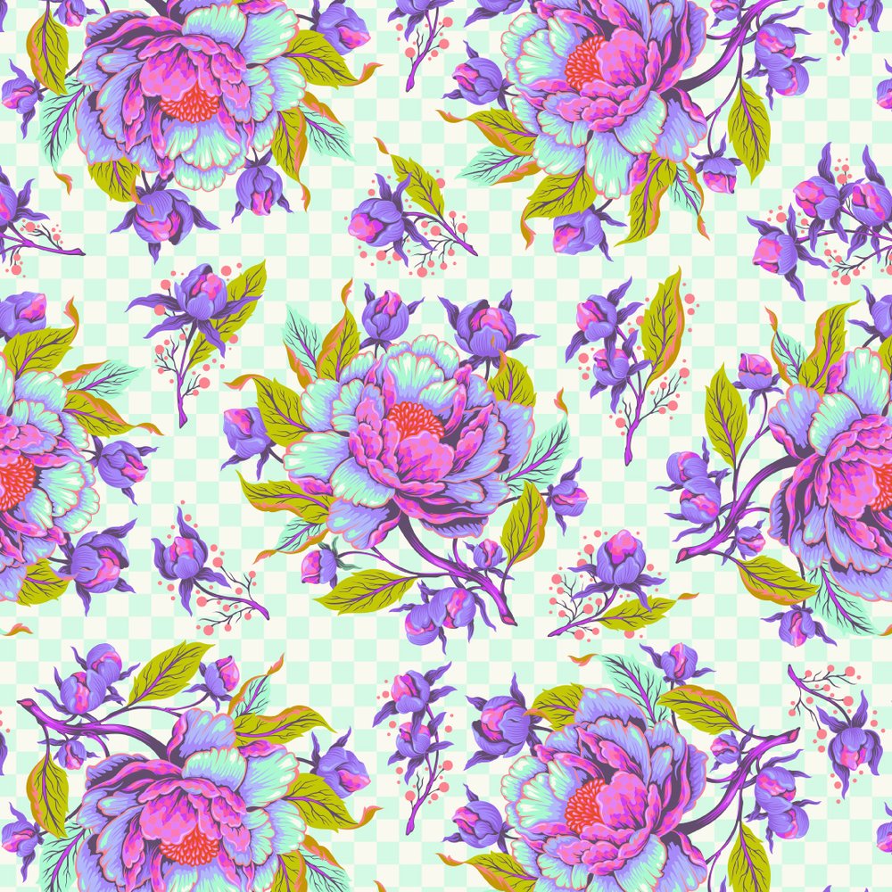 Tessuto Tula Pink Untamed Cotone Americano Peony For Your Thoughts - 0