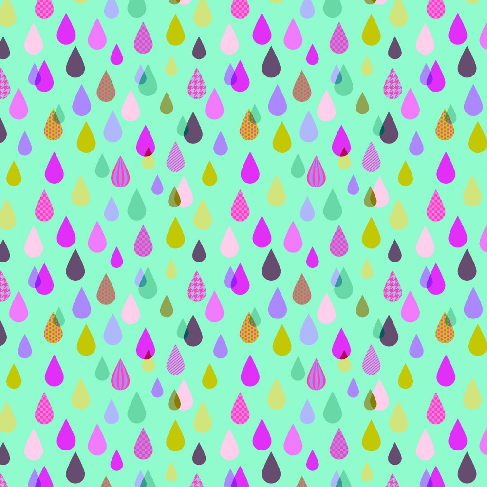 Tessuto Tula Pink Untamed Cotone Americano Rainfall