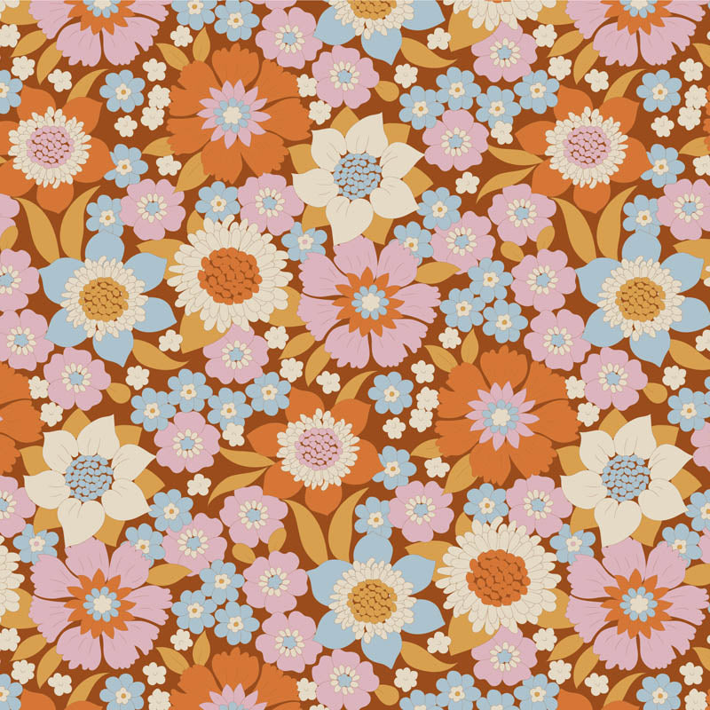 Acquista marrone Tessuto Cotone Americano Tilda Wallflower Lauren