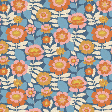 Acquista blu Tessuto Cotone Americano Tilda Wallflower Beverly