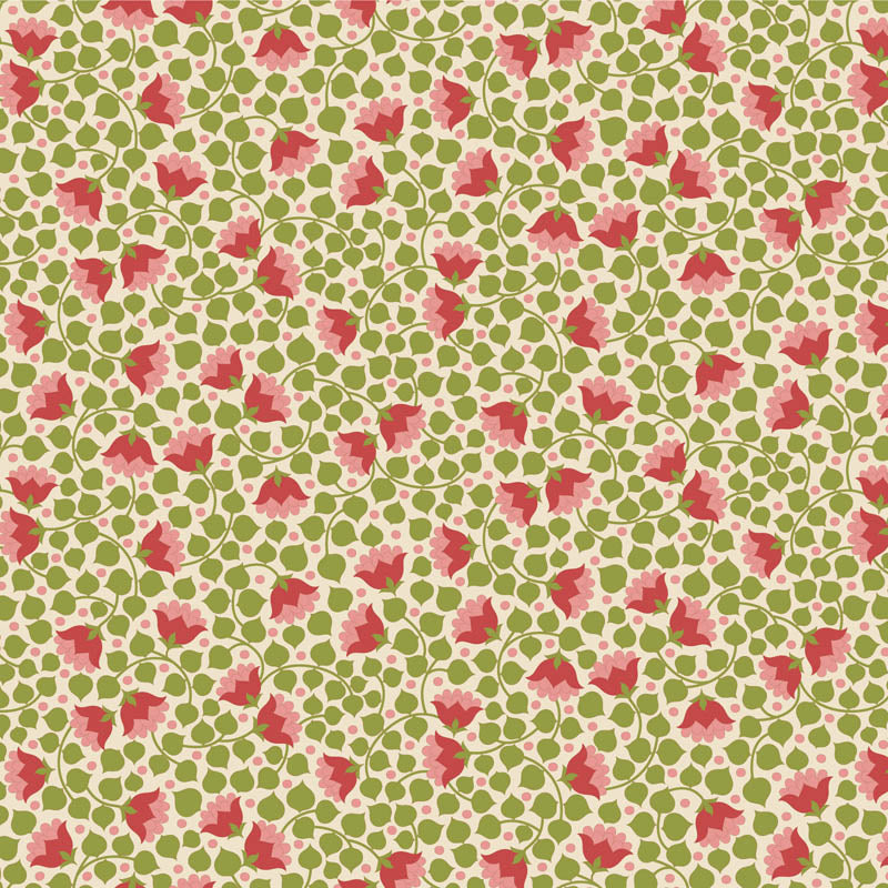 Acquista green-verde Tessuto Cotone Americano Tilda Wallflower Bellflower Blenders