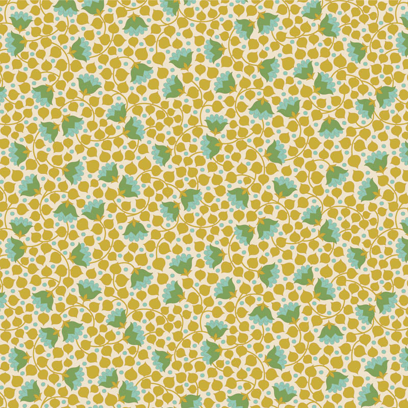 Acquista flaxen-giallo Tessuto Cotone Americano Tilda Wallflower Bellflower Blenders